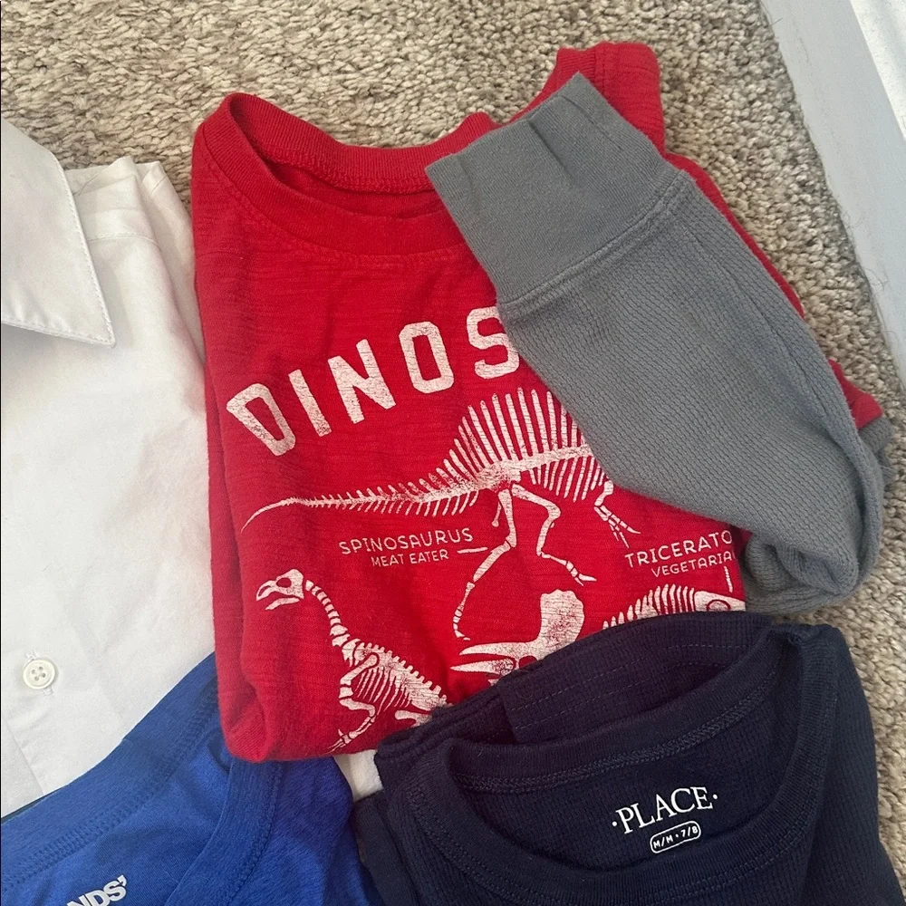 Boys winter bundle! Size 7/8 warm long sleeve shirts and pants - Picture 5 of 6